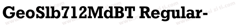 GeoSlb712MdBT Regular字体转换